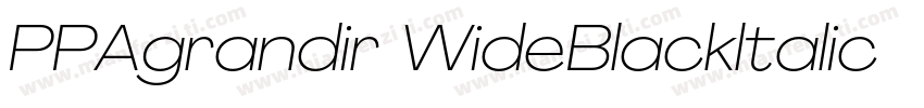 PPAgrandir WideBlackltalic 黑斜体字体转换
